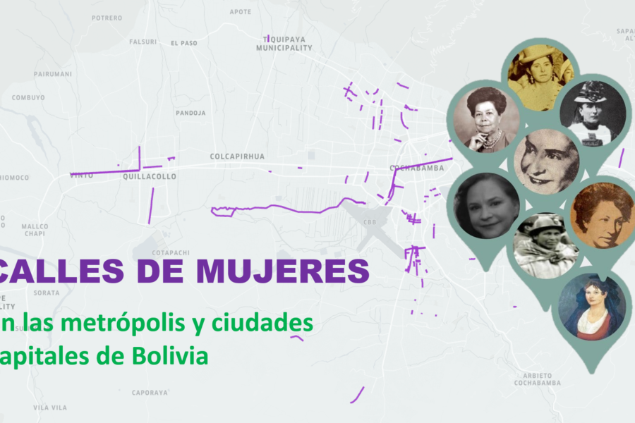 Calles de mujeres en las metrópolis y ciudades capitales de Bolivia