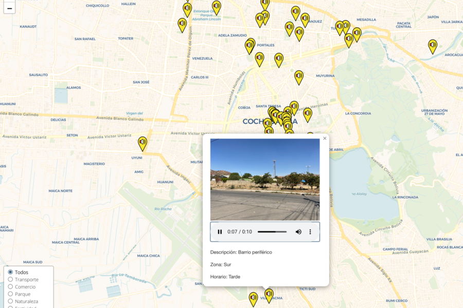 Mapa de sonidos de la ciudad de Cochabamba