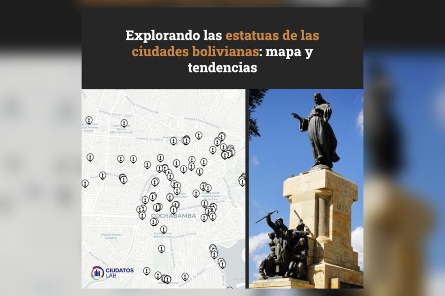 Más de 200 estatuas y monumentos de Bolivia, en un mapa