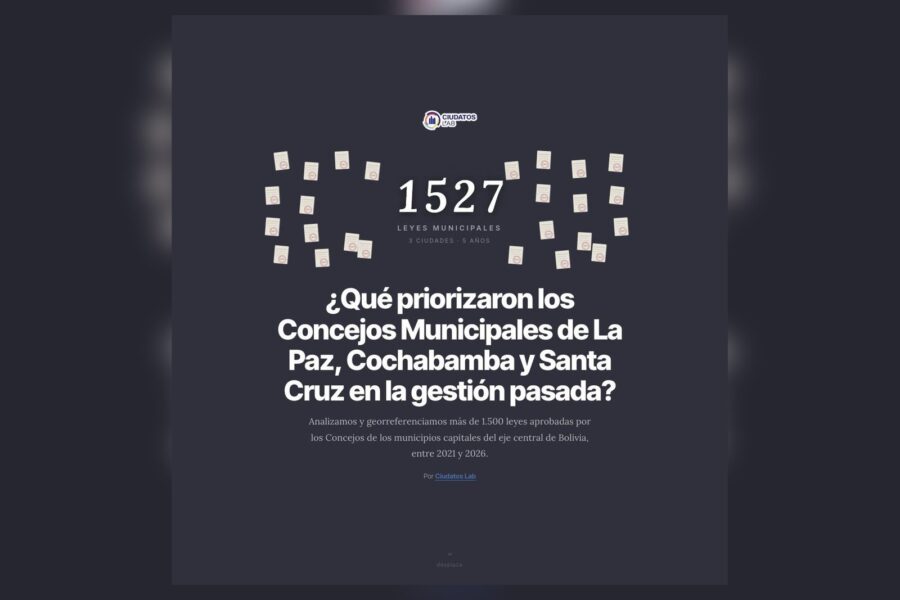 1.527 leyes municipales: qué priorizaron los Concejos de La Paz, Cochabamba y Santa Cruz