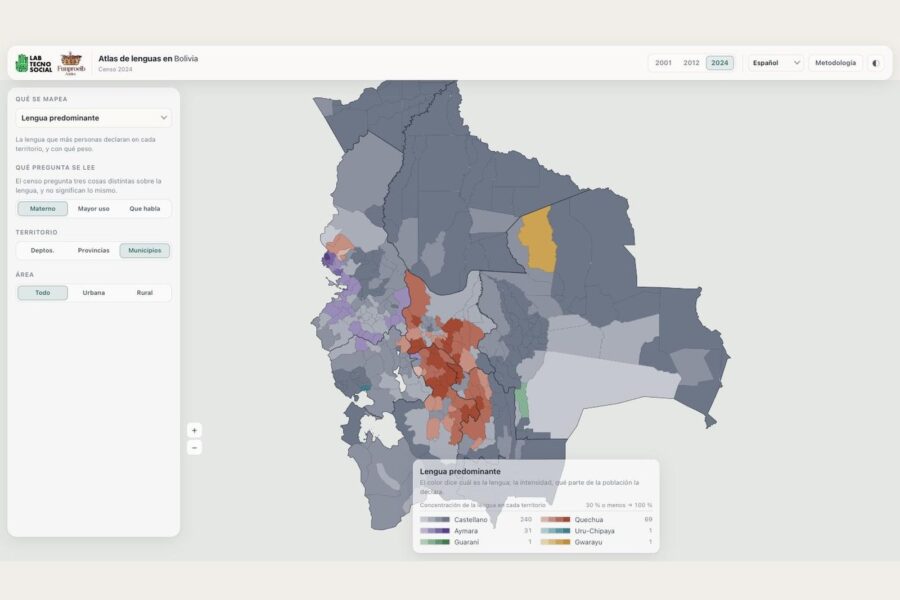 Atlas de lenguas en Bolivia: el mapa lingüístico del Censo 2024